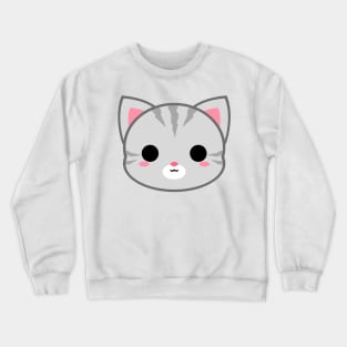 Cute Light Grey Tabby Cat Crewneck Sweatshirt